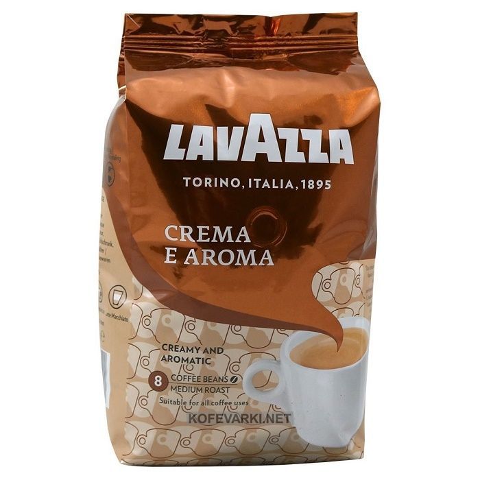 Кофе Lavazza в зернах 1000г, пакет, "Crema Aroma" (prpl.24441)