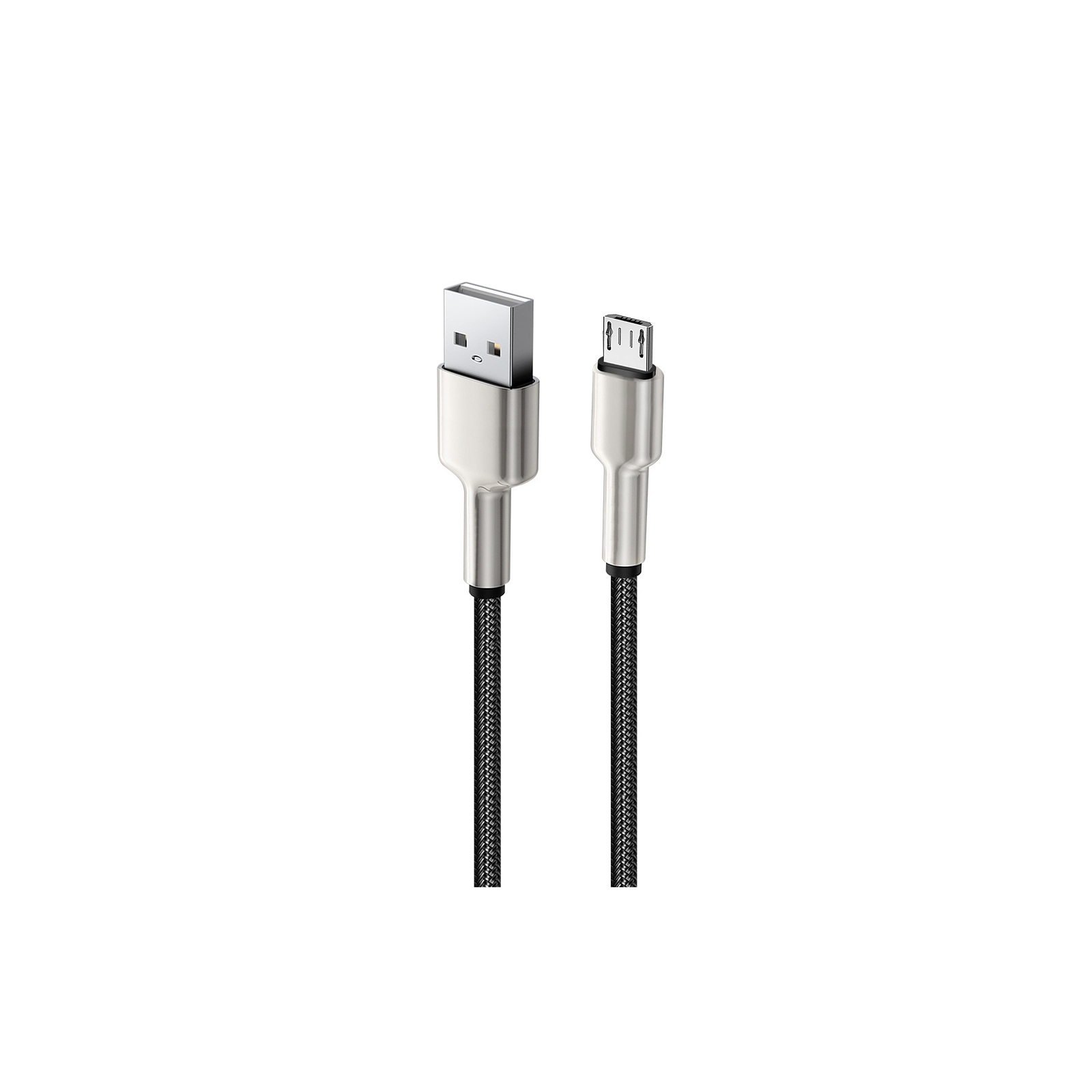 Дата кабель USB 2.0 AM to Micro 5P 1.0m head metal black ColorWay (CW-CBUM046-BK) зображення 5