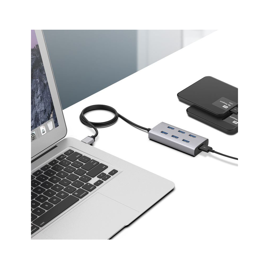 Концентратор Maiwo USB 3.0 Type-A / Type-C to 7х USB3.0 (KH700) зображення 6