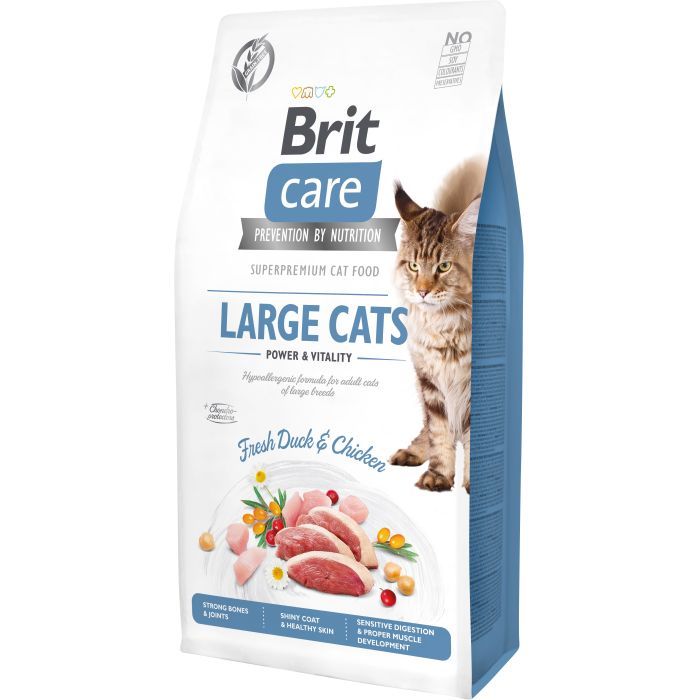 Сухой корм для кошек Brit Care Cat GF Large cats Power and Vitality 400 г (8595602540921)