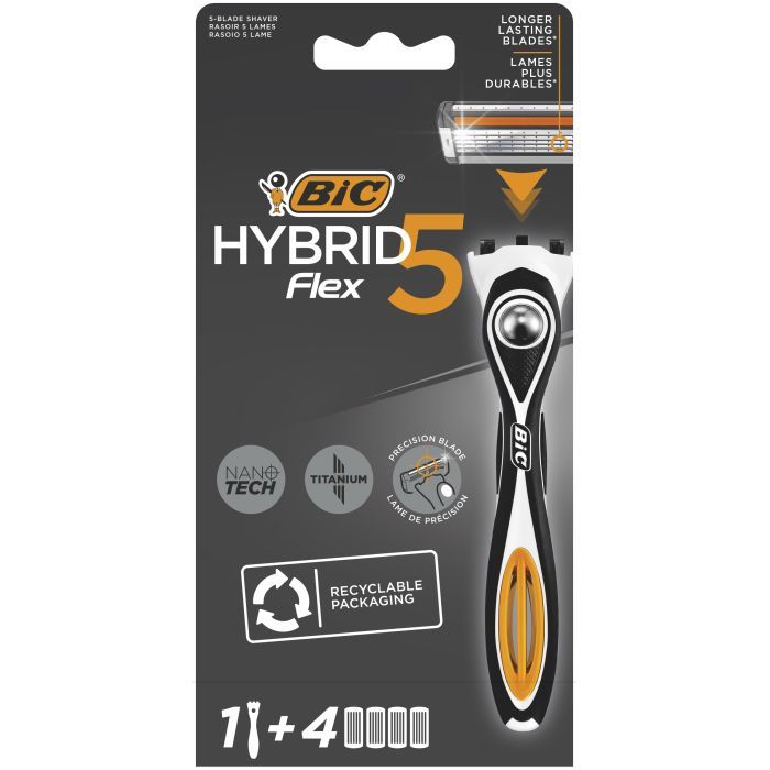 Бритва Bic Flex 5 Hybrid с 2 сменными картриджами (3086123644922)