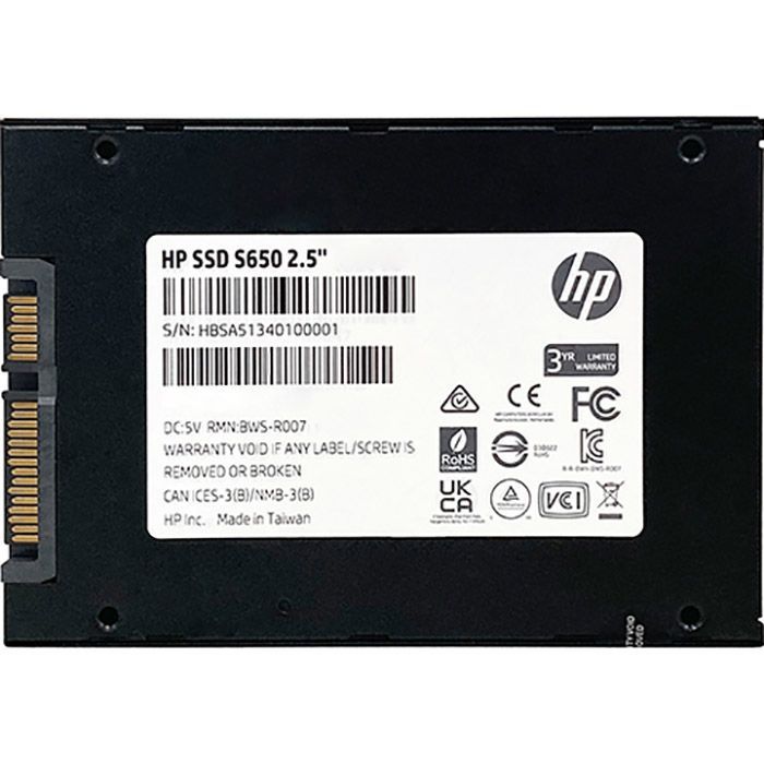 Накопитель SSD 2.5" 120GB S650 HP (345M7AA) изображение 4