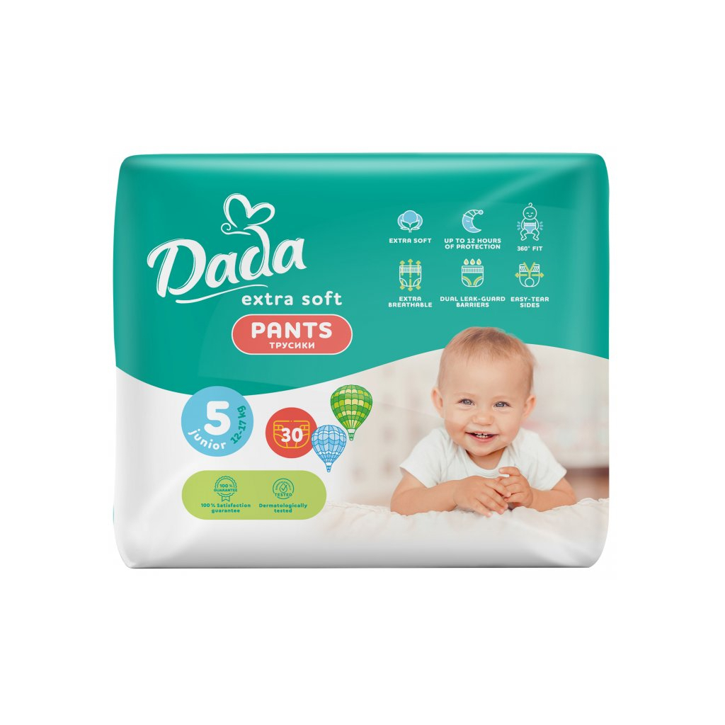 Підгузки Dada Extra Soft 5 Junior (12-17 кг) 30 шт (4820174980658)