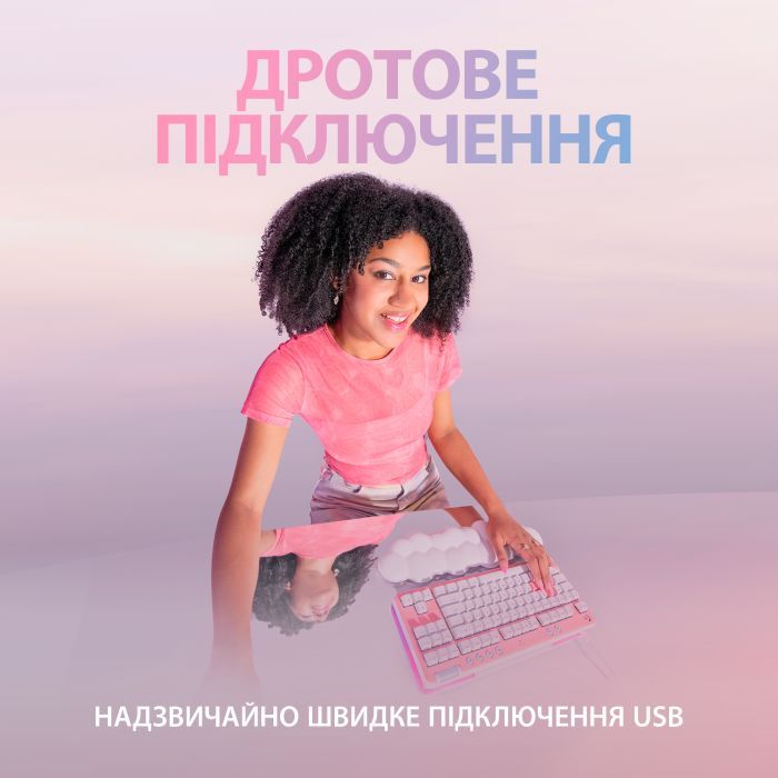 Клавіатура Logitech G713 Aurora Gaming GX Brown USB UA Off-White (920-010422) зображення 4