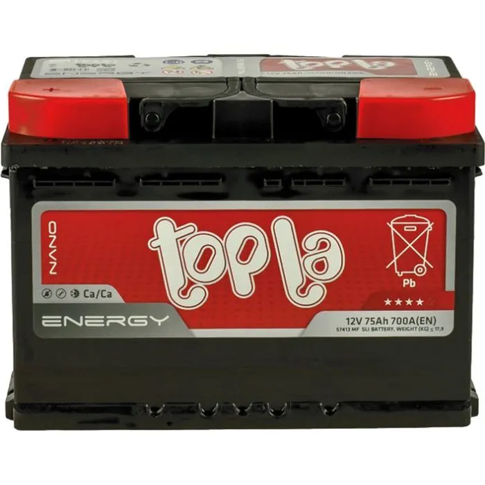 Аккумулятор автомобильный Topla 75 Ah/12V Energy (108 375)