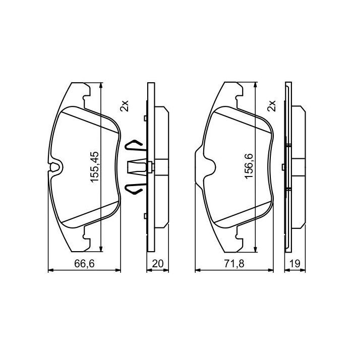 Гальмівні колодки Bosch 0986494830 зображення 3