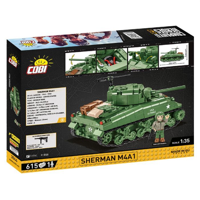 Конструктор Cobi Company of Heroes 3 Танк M4 Шерман, 615 деталей (COBI-3044) изображение 2