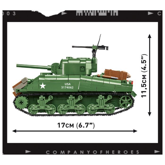 Конструктор Cobi Company of Heroes 3 Танк M4 Шерман, 615 деталей (COBI-3044) изображение 6