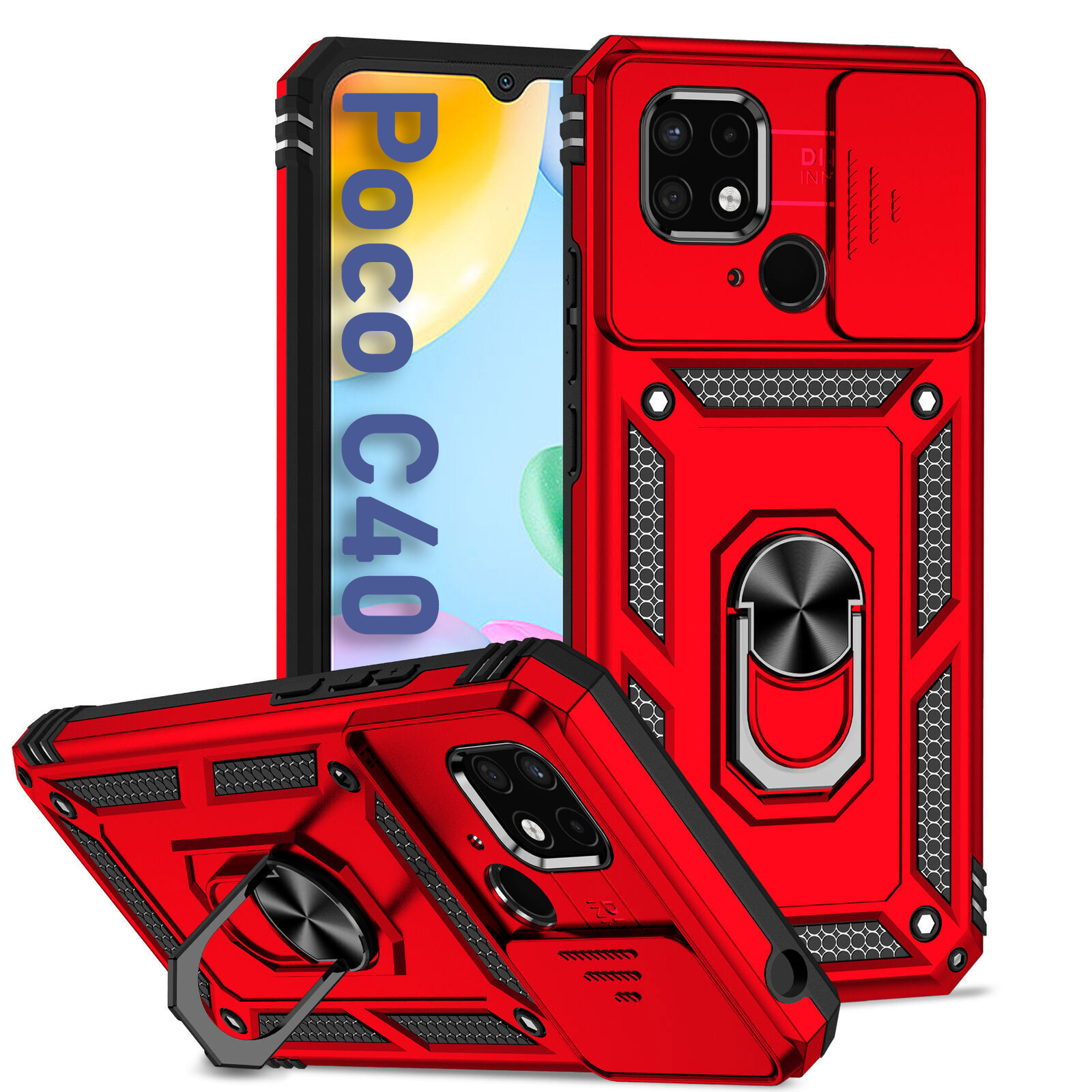 Чехол для мобильного телефона BeCover Military Poco C40 Red (708205)