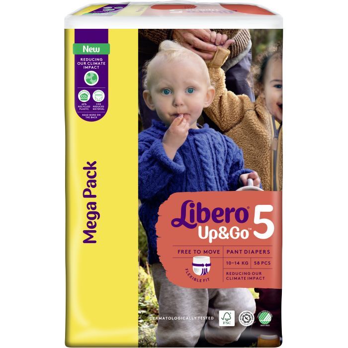 Подгузники Libero Up&Go Размер 5 (10-14 кг) 58 шт (7322541742595) изображение 2