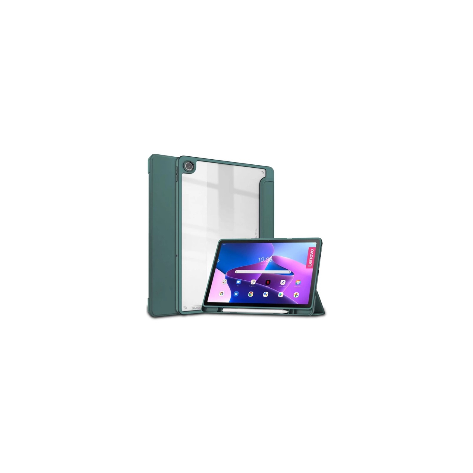 Чохол до планшета BeCover Soft Edge PM Lenovo Tab M10 Plus TB-125F (3rd Gen)/K10 Pro TB-226 10.61" Dark Green (708368) зображення 3