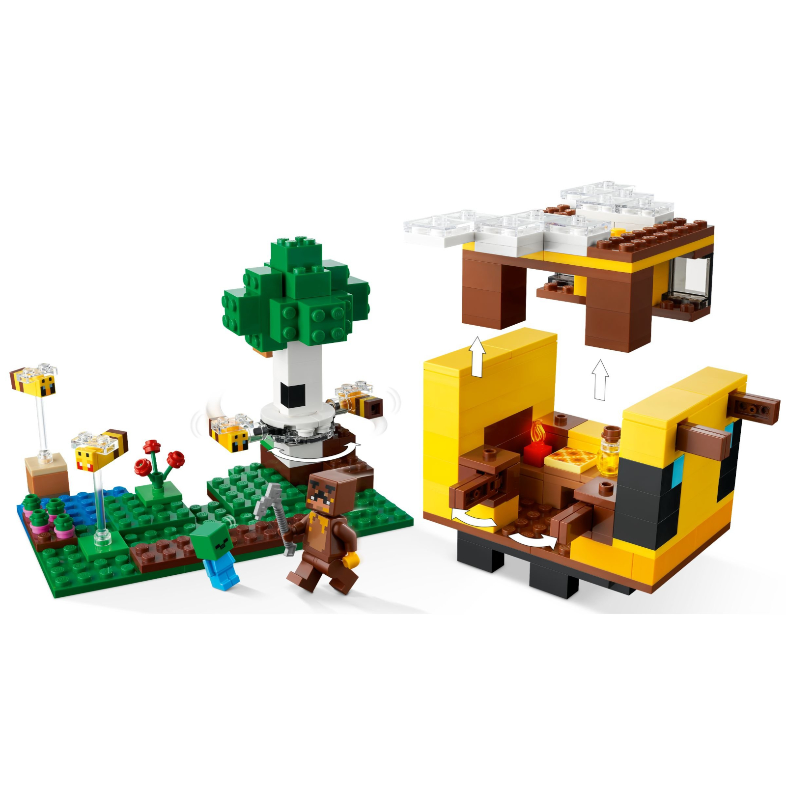 Конструктор LEGO Minecraft Пчелиный домик 254 детали (21241-) изображение 7