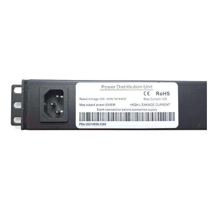 Силовой блок 19" 1U 7хС13, без кабеля - вилка С14, 10A Eserver (WT-2271B-WO-Black) изображение 2