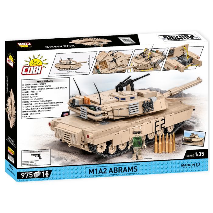 Конструктор Cobi Танк M1A2 Абрамс, 975 деталей (COBI-2622) изображение 8
