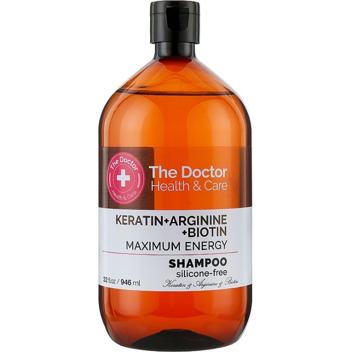 Шампунь The Doctor Health & Care Keratin + Arginine + Biotin Maximum Energy 355 мл (8588006041767)