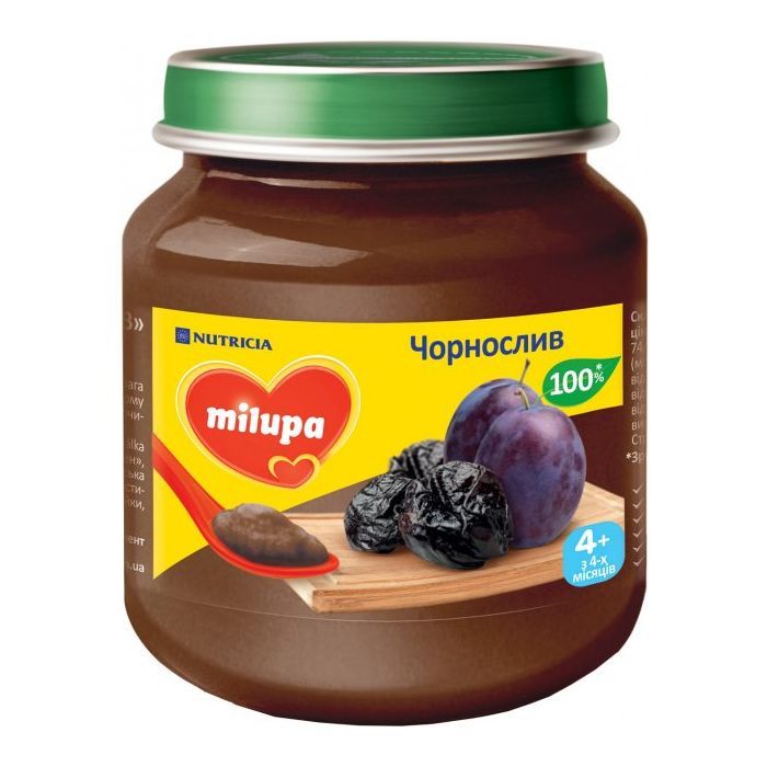 Детское пюре Milupa Чернослив из 4 месяцев 125 г (5900852051395)