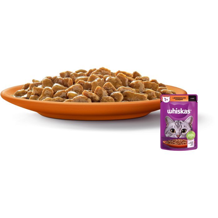 Вологий корм для кішок Whiskas Домашній птах у соусі 85 г (5900951302015) зображення 4