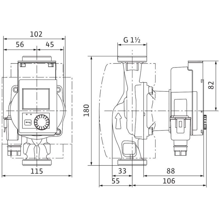Циркуляционный насос Wilo Stratos PICO 25/0.5-4, 1/2", 10 бар, 180 мм, 20 Вт (4244393) изображение 2
