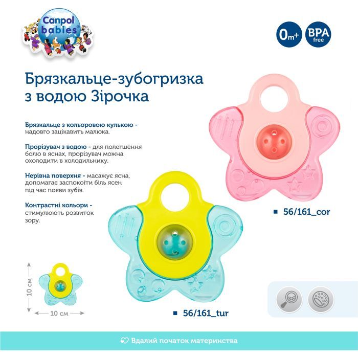 Прорезыватель Canpol Babies Звездочка Розовые (56/161_cor) изображение 4