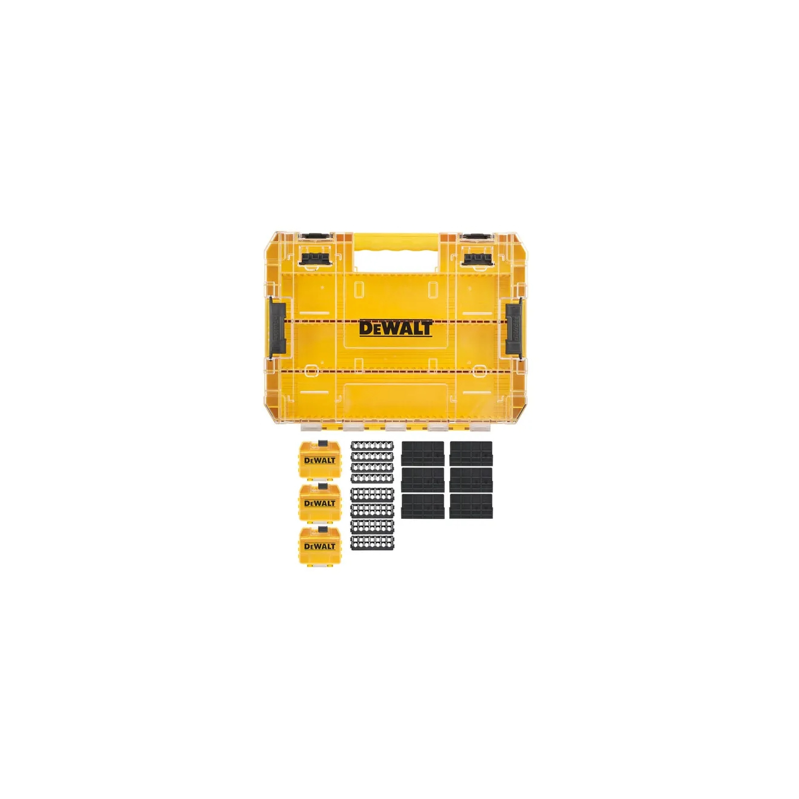 Ящик для инструментов DeWALT для бит системы TSTAK Tough Case L с футляром и кассетами 8шт, розделители 6шт (DT70804) изображение 3