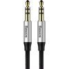 Кабель мультимедийный Jack 3.5mm Yiven M30 M/M 1.5m silver-black Baseus (CAM30-CS1)