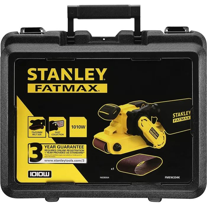 Шлифовальная машина Stanley FatMax, 1010W, размер ленты 533х76 мм, 3.5 кг (FMEW204K) изображение 5