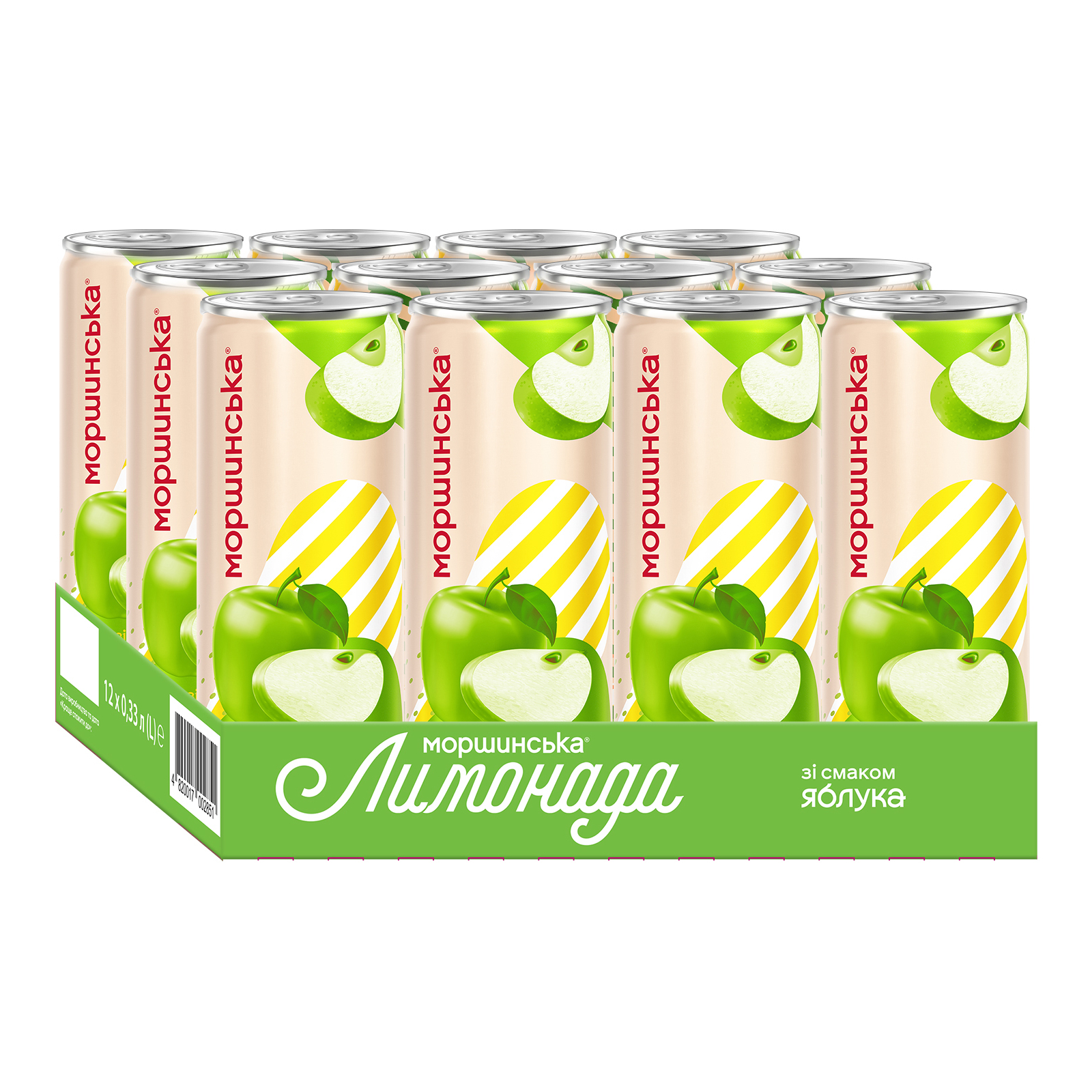 Напиток Моршинська сокосодержащий Лимонада со вкусом Яблока 0.33 л (4820017002844) изображение 2