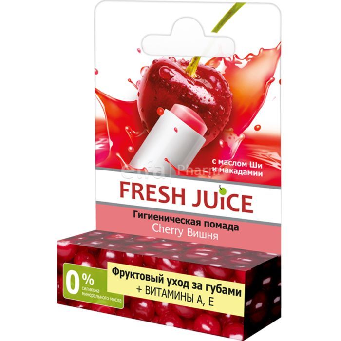 Гигиеническая помада Fresh Juice Вишня с маслом ши 3.6 г (8588006038927)