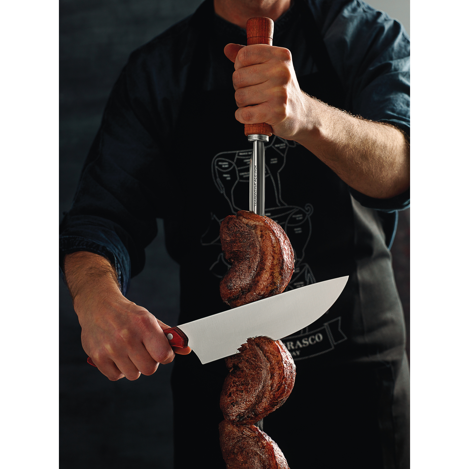 Кухонный нож Tramontina Barbecue Polywood Meat 203 мм Червоне Дерево (21191/178) изображение 8