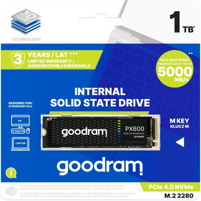 Накопитель SSD M.2 2280 1TB PX600 Goodram (SSDPR-PX600-1K0-80) изображение 4