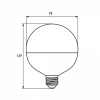 Лампочка Eurolamp G95 12W E27 2700K (LED-G95-12273(Amber)) изображение 3