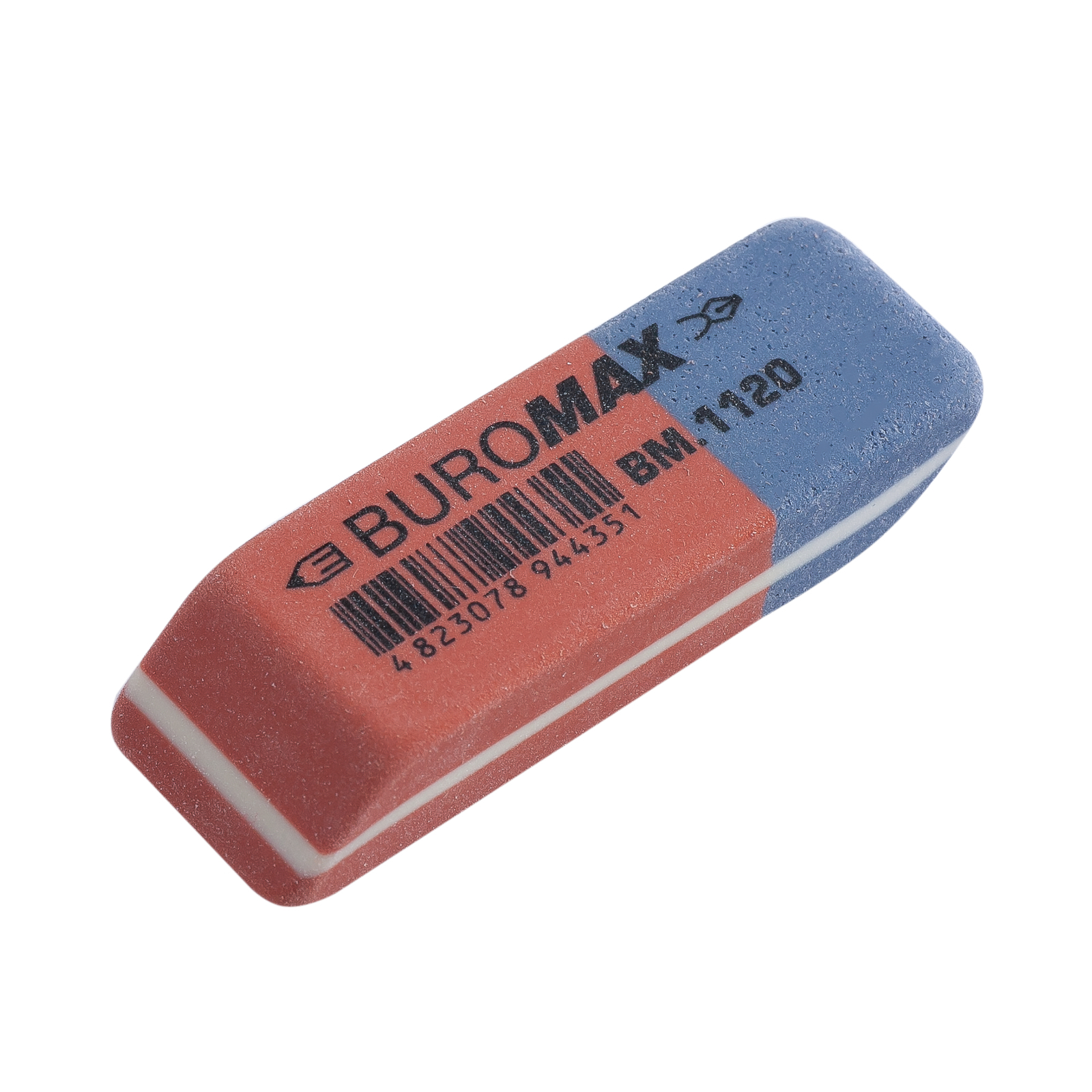 Гумка Buromax подвійна з абразивною частиною S, 42x14x8 мм синт.каучук, червоно-синя (BM.1120)