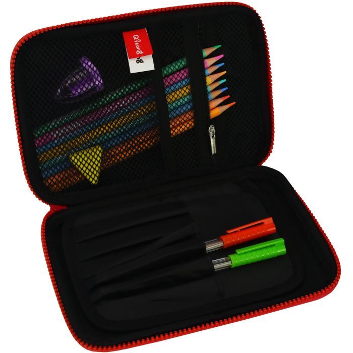 Пенал Cool For School с тиснением 1 отделение Черный (QT-5669-Black) изображение 2