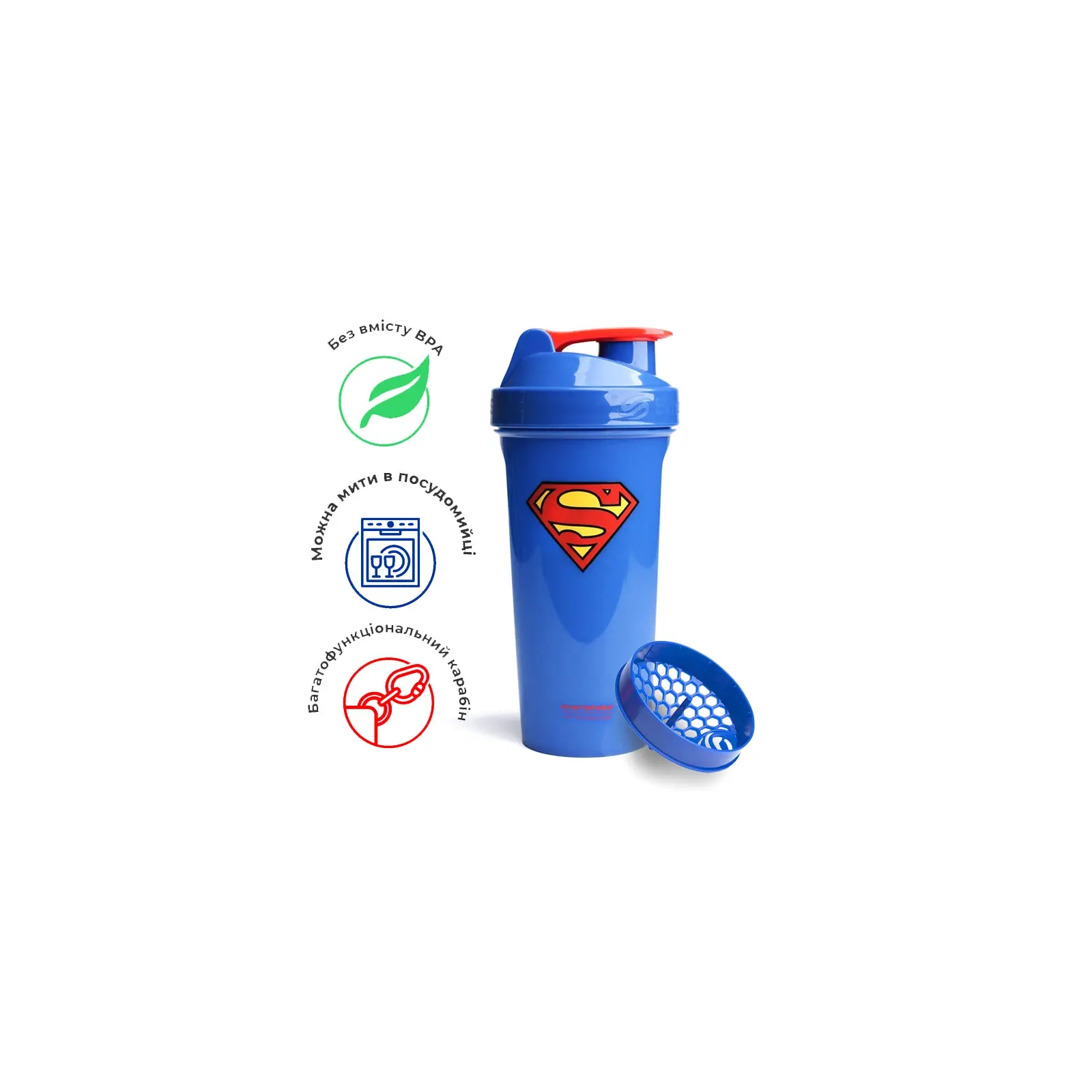 Шейкер спортивний SmartShake Lite 800ml DC Superman (10780601) зображення 7