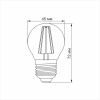 Лампочка Videx LED Filament G45FA 4W E27 2200K бронза (VL-G45FA-04272) изображение 3