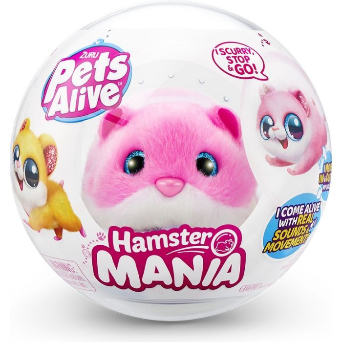 Интерактивная игрушка Pets & Robo Alive S1 - Забавный хомячок (розовый) (9543-2)