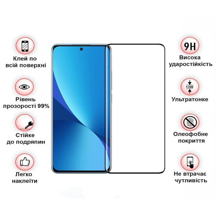 Стекло защитное BeCover Xiaomi Redmi 12 Black (709610) изображение 4