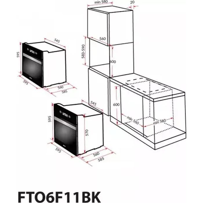 Духовой шкаф Weilor FTO6F11BK изображение 12