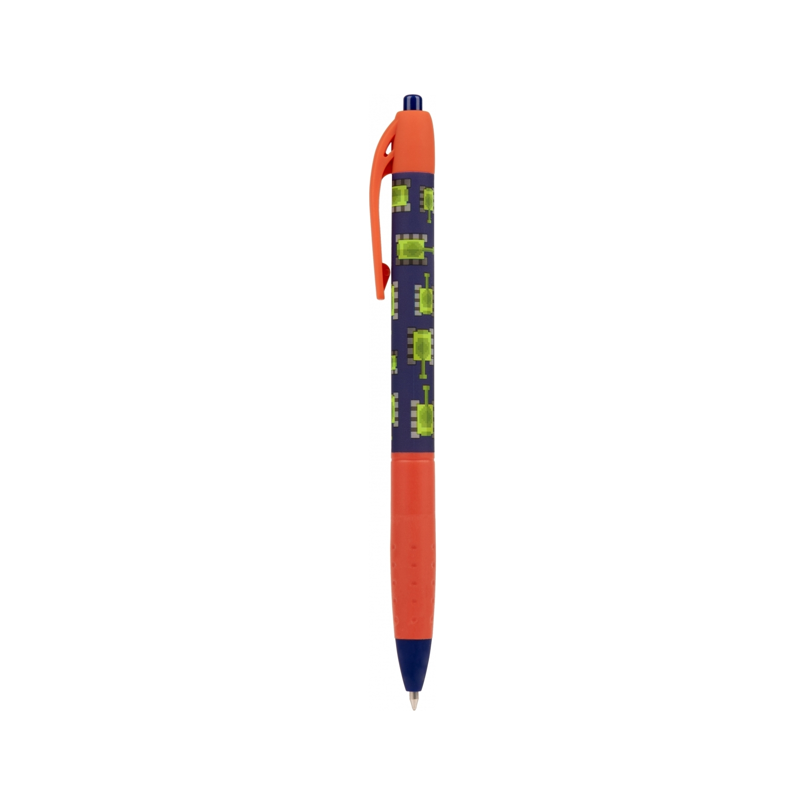 Ручка шариковая Yes 8bit UA Millitary автоматическая 0,7 мм, синяя (412115)