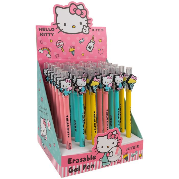 Ручка гелева Kite пиши-стирай Hello Kitty, синя в асортименті (HK23-352) зображення 2