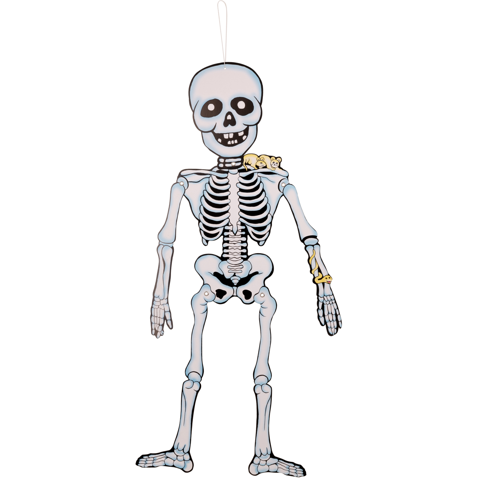 Украшение декоративное YES! Fun Хэллоуин "Скелет", 60 см, картон (974322)