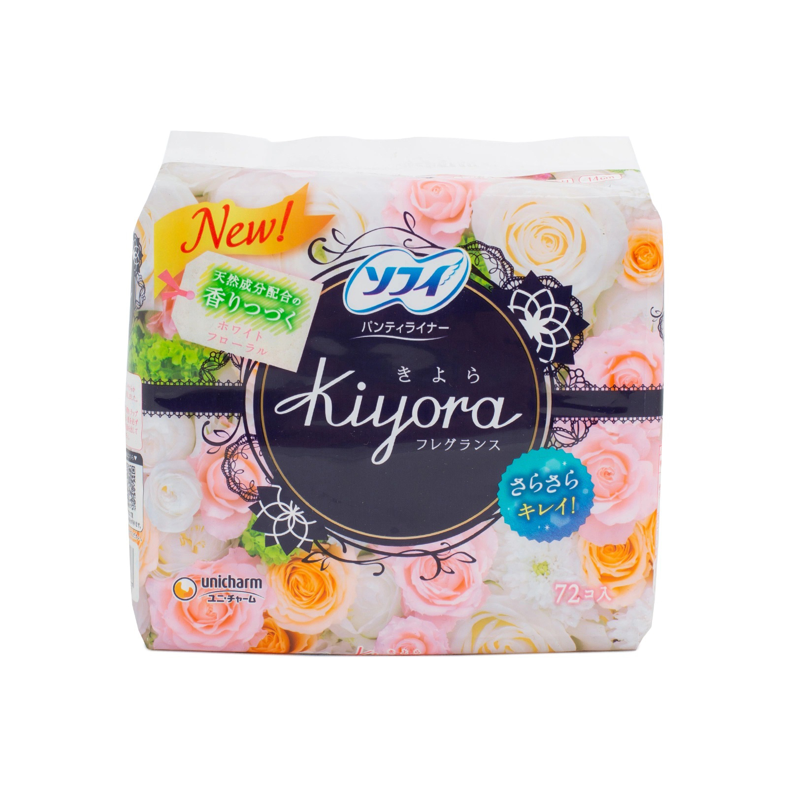 Ежедневные прокладки Sofy Kiyora Happy Floral 72 шт. (4903111330997)