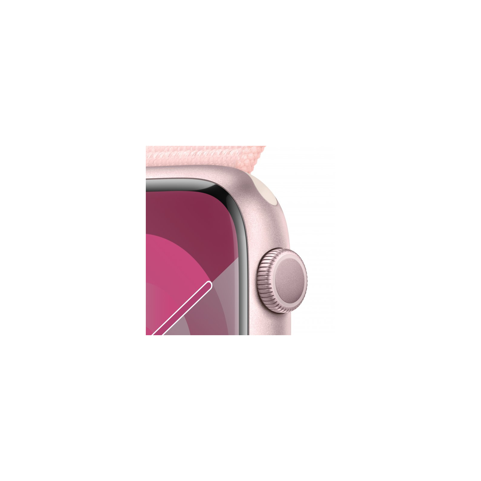 Смарт-годинник Apple Watch Series 9 GPS 41mm Pink Aluminium Case with Light Pink Sport Loop (MR953QP/A) зображення 3