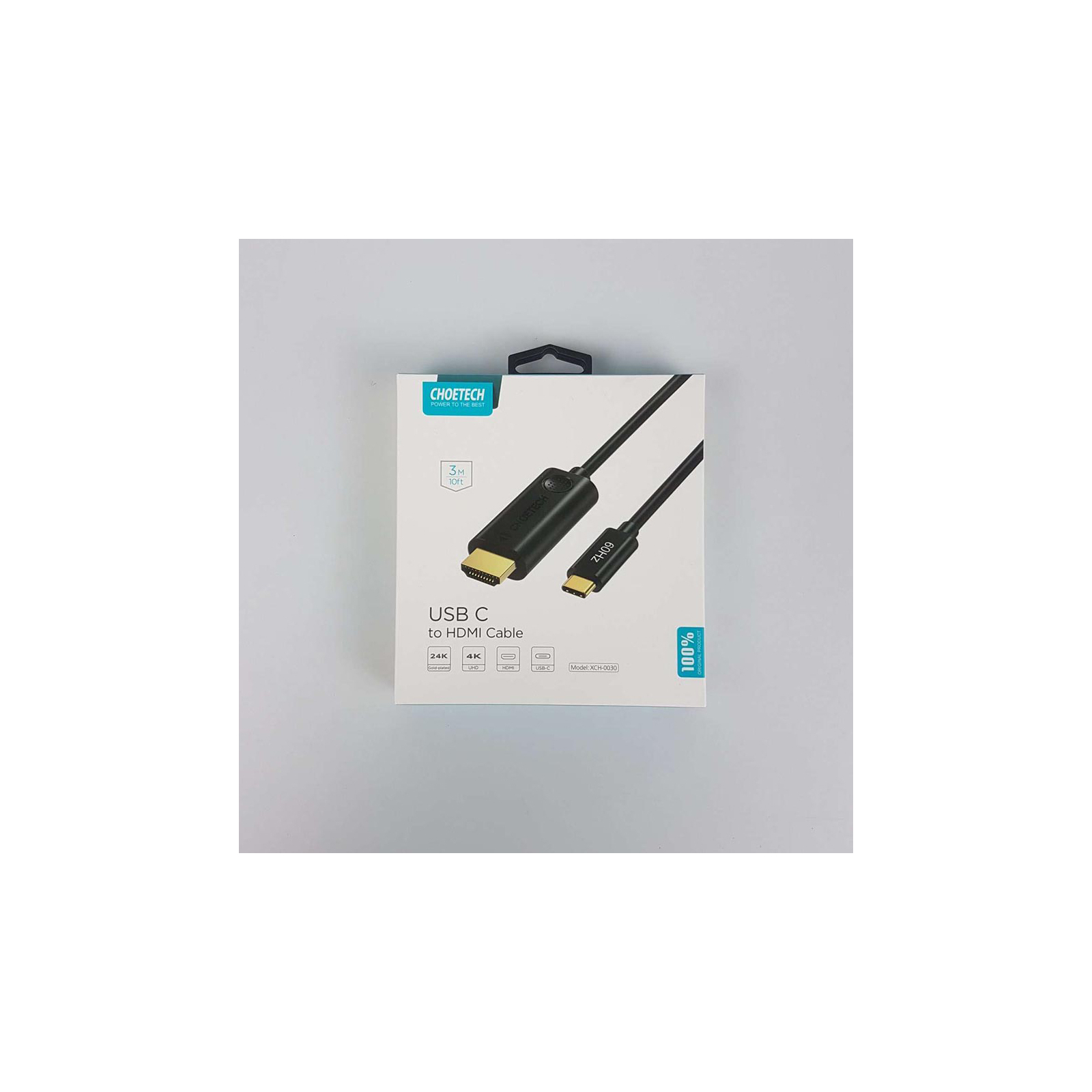 Кабель мультимедійний USB-C to HDMI 3.0m USB 3.1 Thunderbolt 3 Choetech (XCH-0030) зображення 3