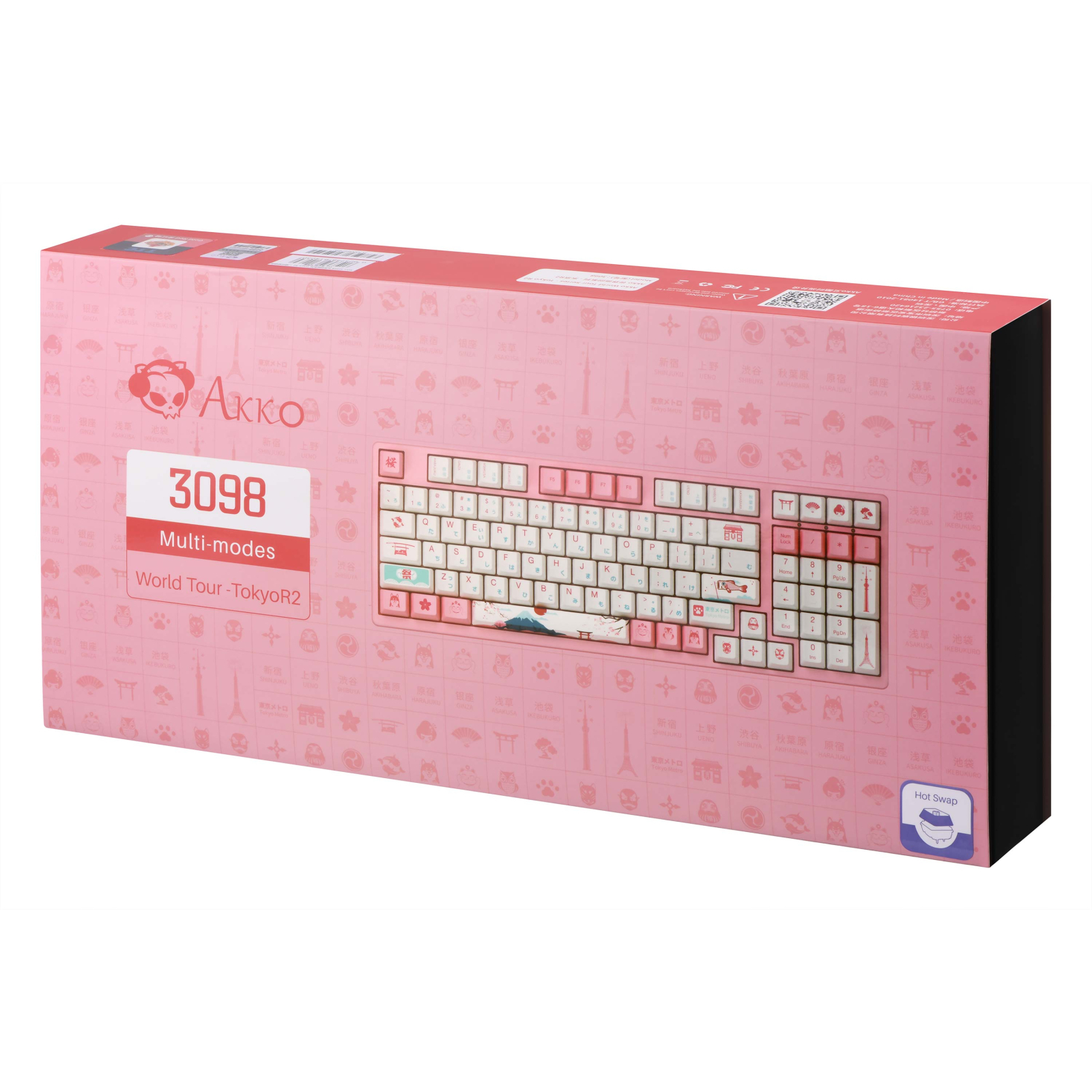 Клавиатура Akko 3098B World Tour-Tokyo R2 98Key TTC Golden Red Hot-swappable UA RGB Pink (6925758614030) изображение 13