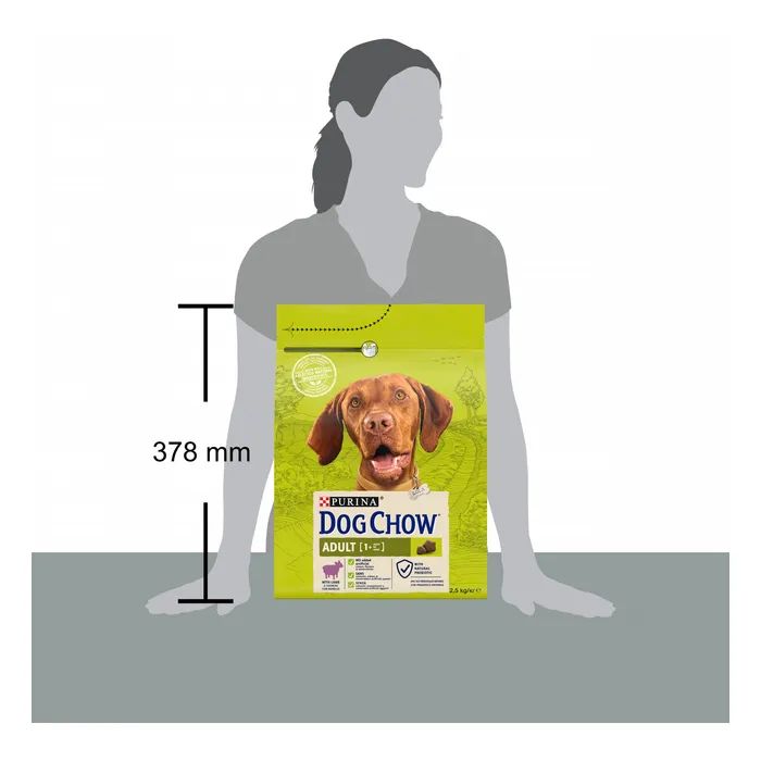 Сухий корм для собак Purina Dog Chow Adult Lamb зі смаком ягняти 2.5 кг (7613034485946) зображення 5
