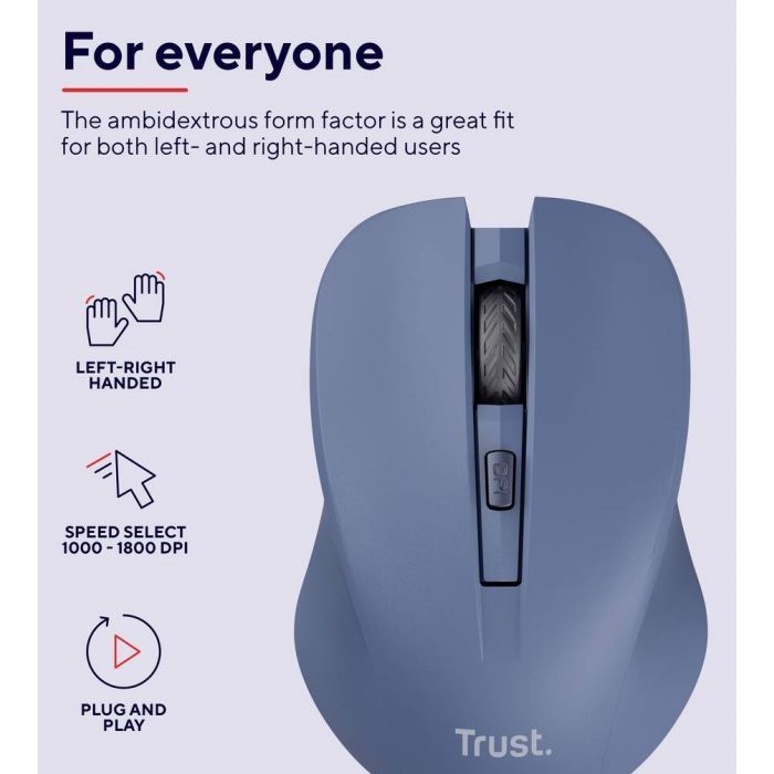 Мышка Trust Mydo Silent Wireless Black (25084) изображение 6