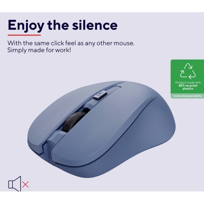 Мышка Trust Mydo Silent Wireless Black (25084) изображение 7
