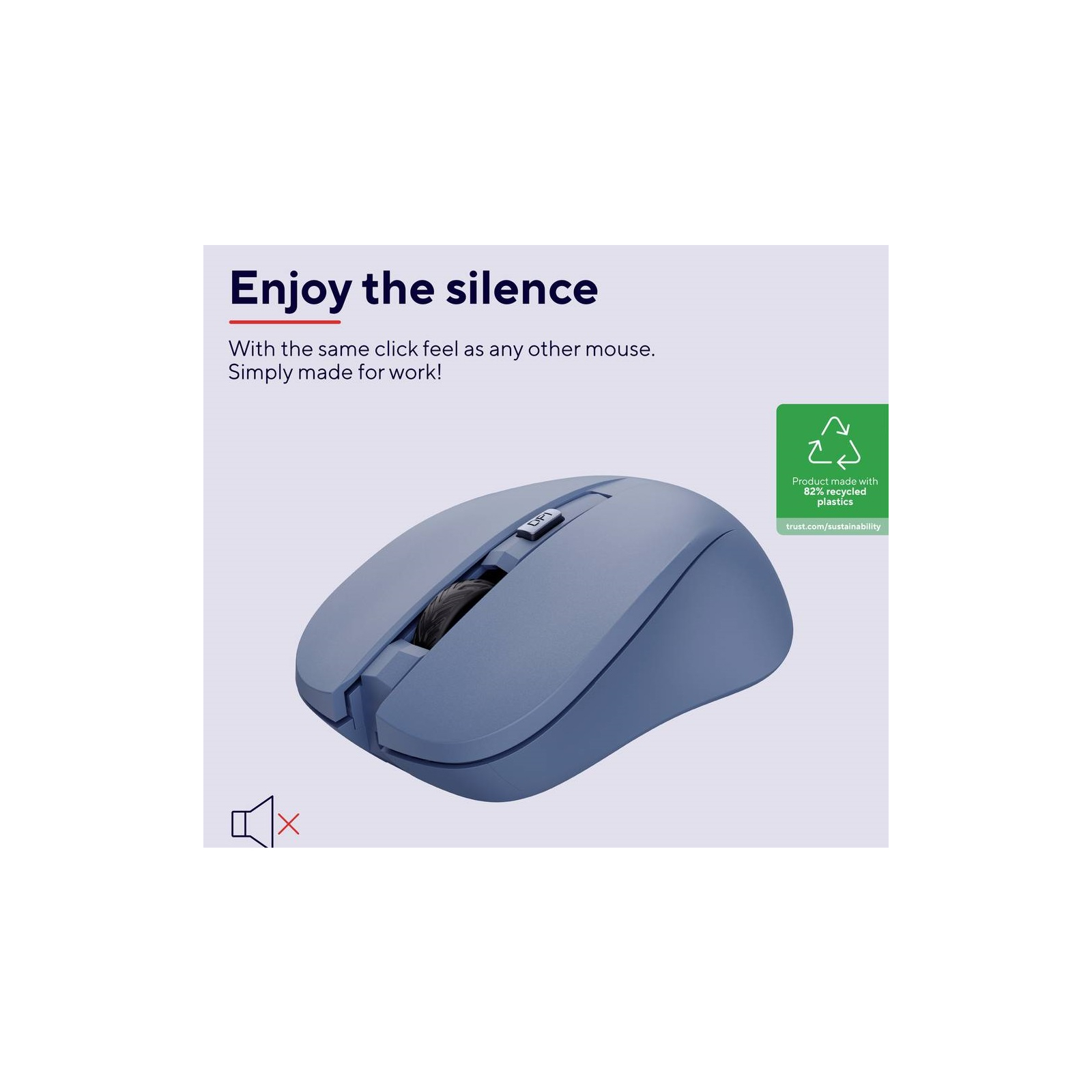 Мишка Trust Mydo Silent Wireless Blue (25041) зображення 7