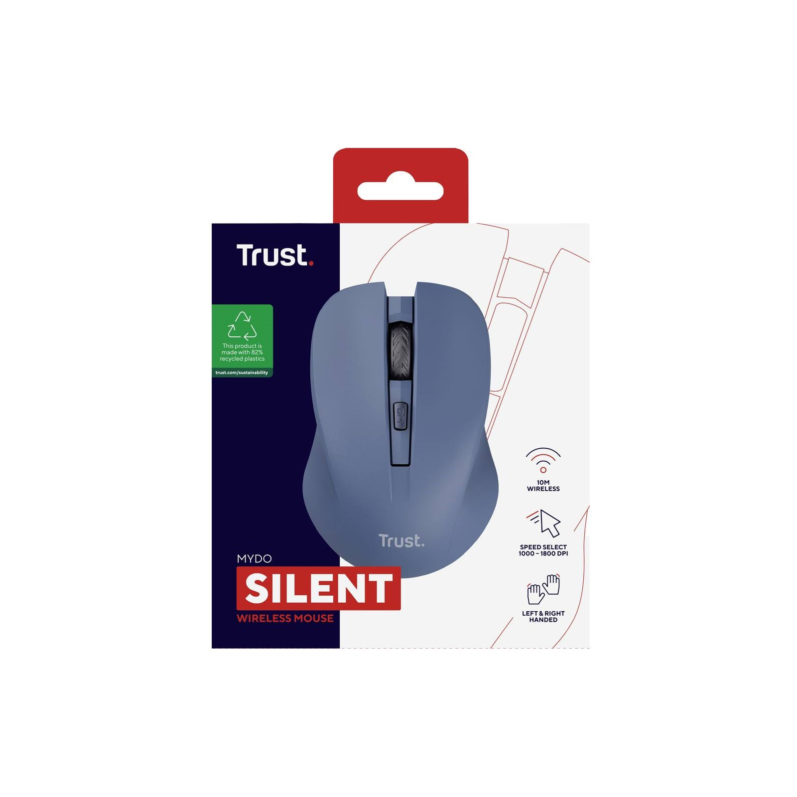 Мишка Trust Mydo Silent Wireless Black (25084) зображення 9